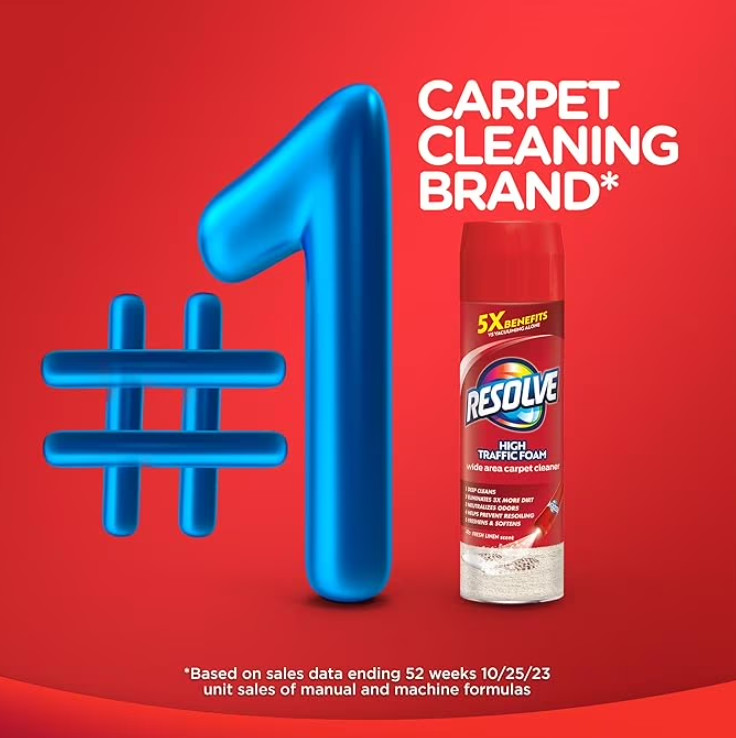 Resolve High Traffic Carpet Cleaner Foam 22 oz Stain & Odor Remover New