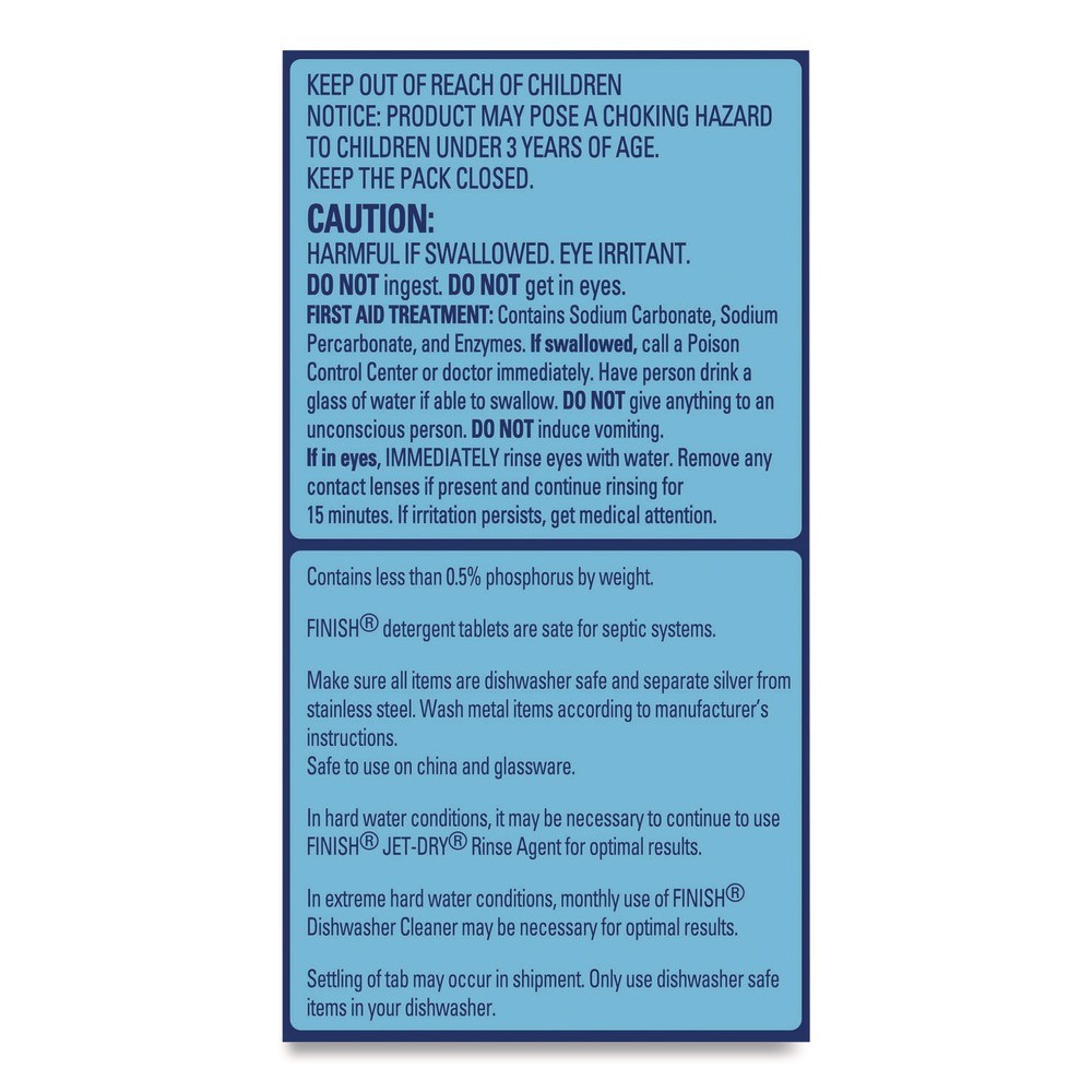 FINISH 51700-97330 Powerball Dishwasher Tabs – Fresh Scent (376/Carton) New