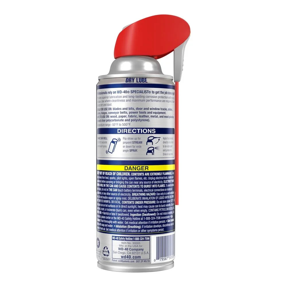 WD-40 Specialist Dry Lube with SMART STRAW SPRAYS 2 WAYS, 10 OZ