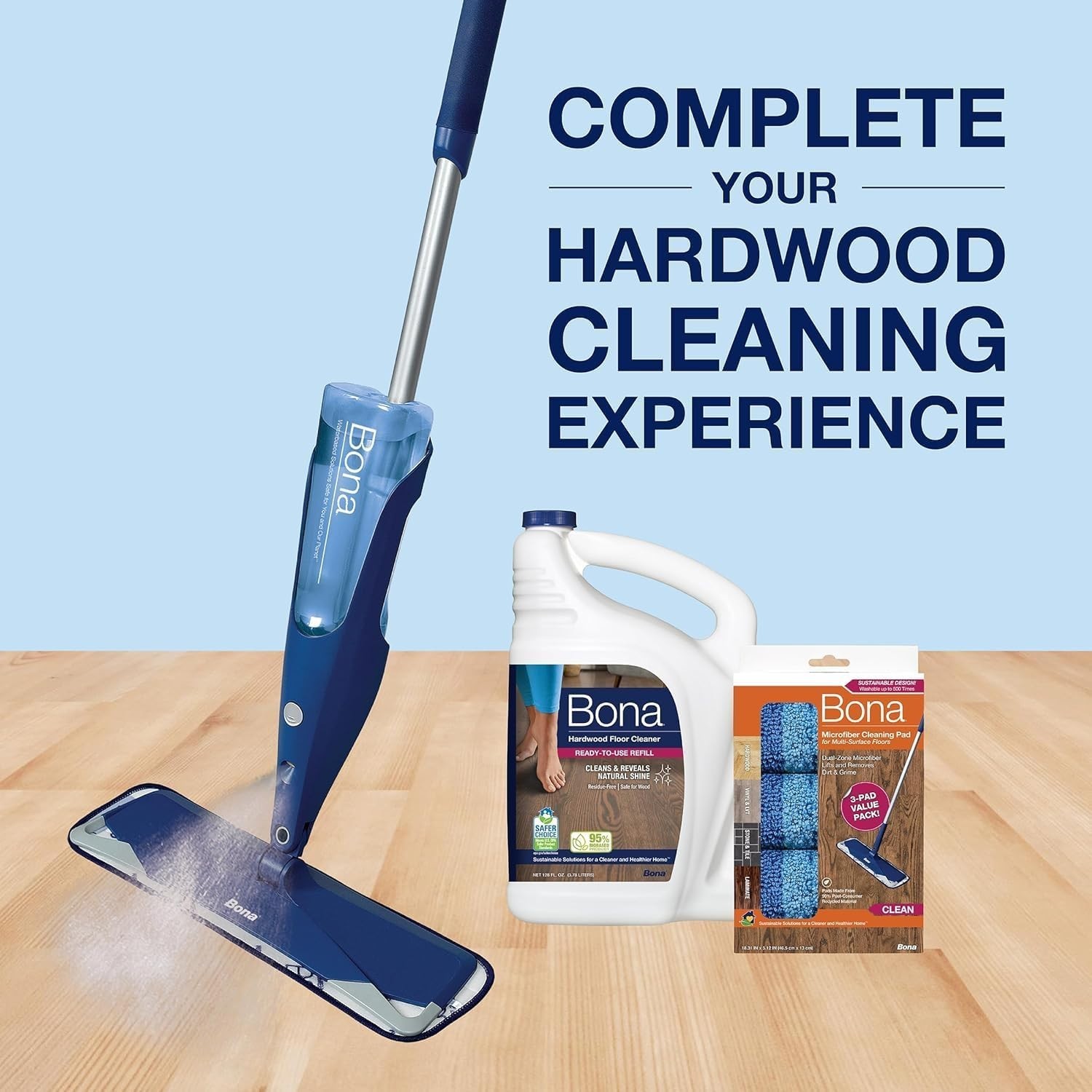 Bona Hardwood Floor Cleaner Refill 1 28Fl Oz Unscented Refill for Bona Spra