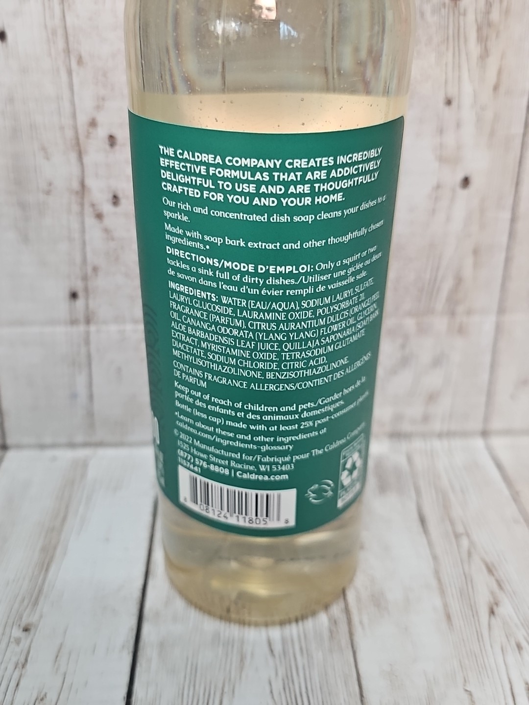 Caldrea Dish Soap, ORANGE BLOSSOM BAMBOO 16 fl oz DISCONTINUED