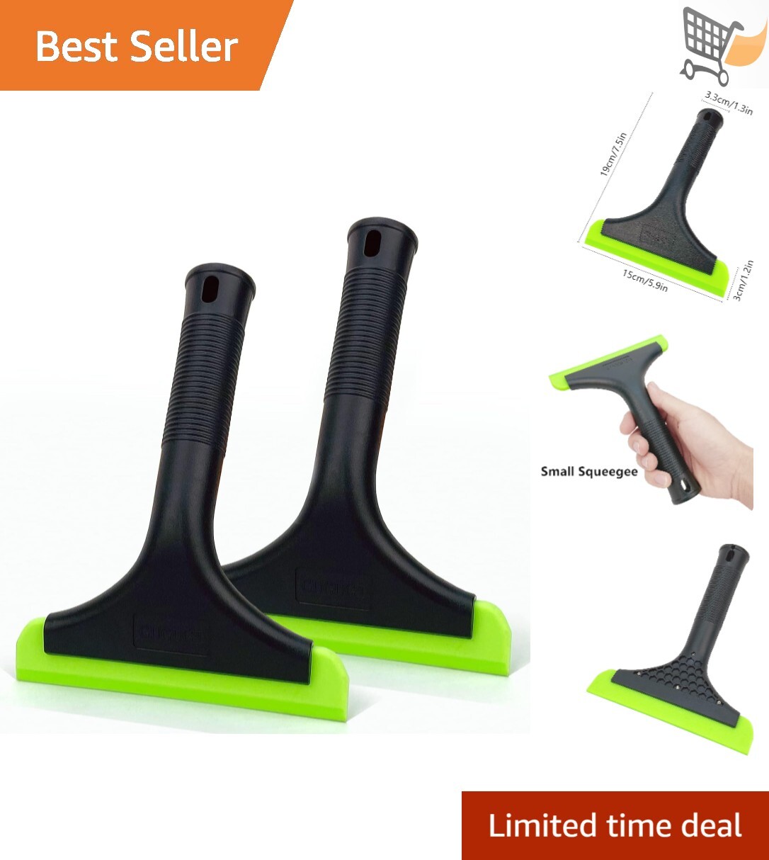 Silicone Squeegee Auto Water Blade Window Mirror Car Shower Glass 5.9in