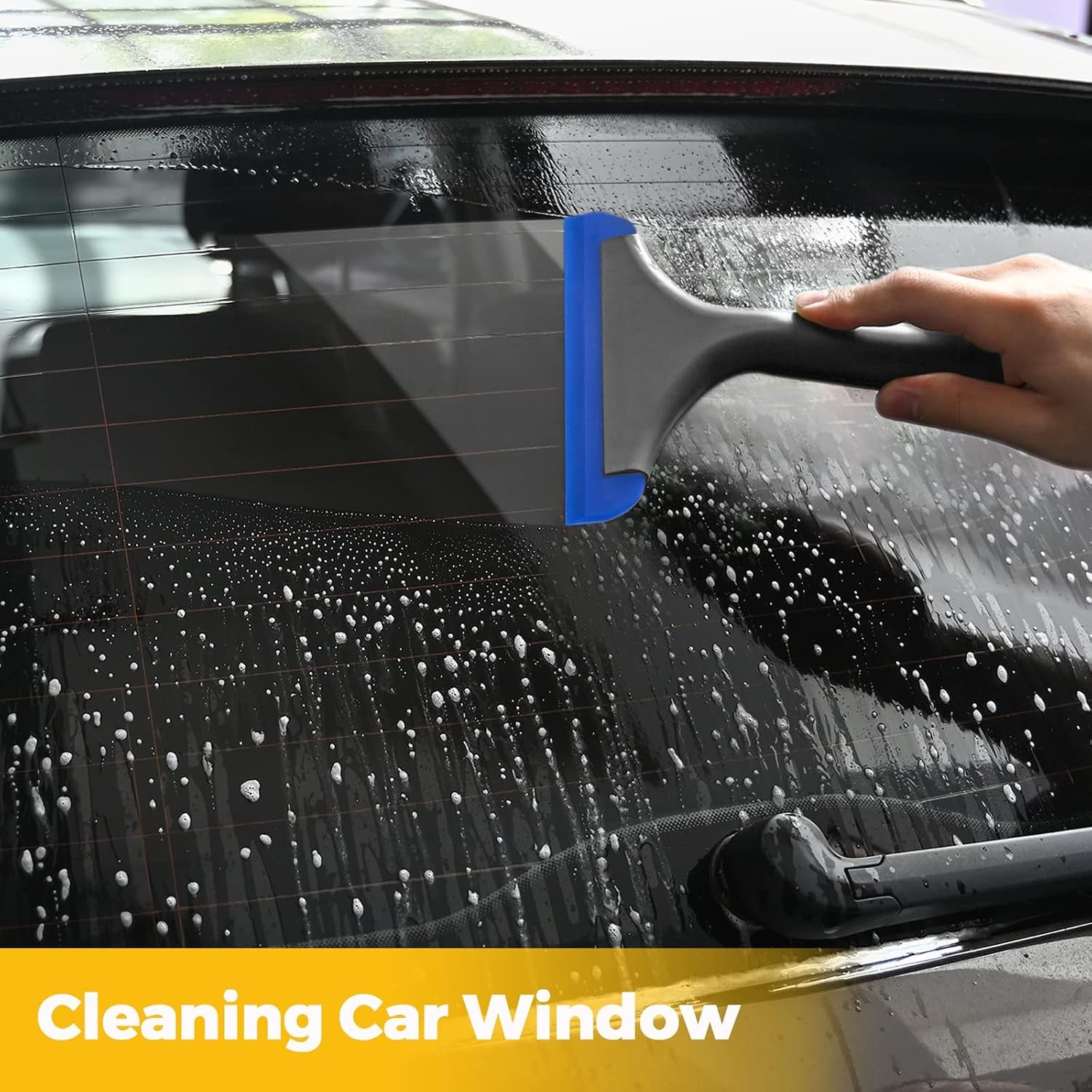 Small Silicone Squeegee Window Shower Squeegee Tool,Auto Water Blade for Car