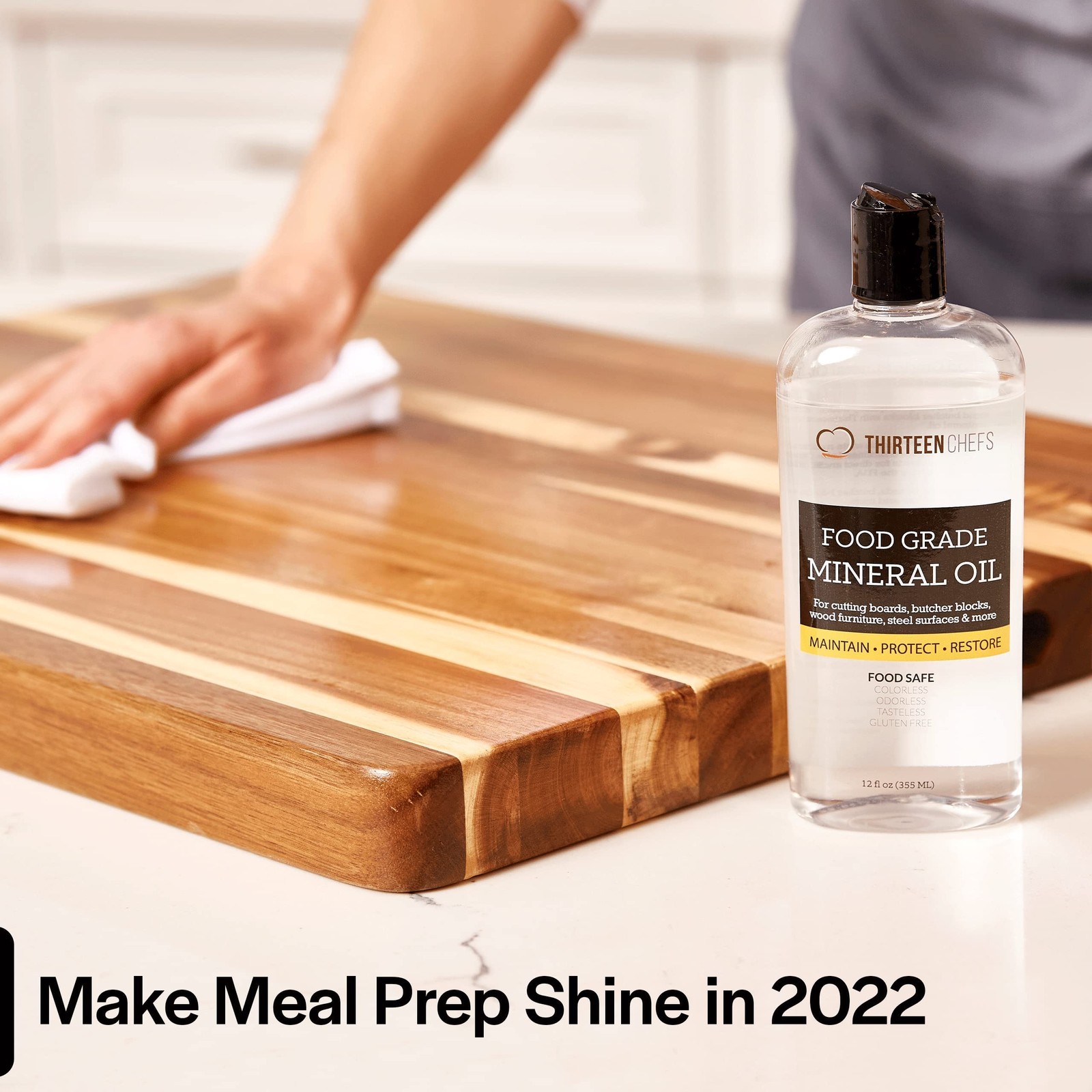 Food Grade Mineral Oil 8oz Wood Cutting Board Conditioner Butcher Block Lubrican