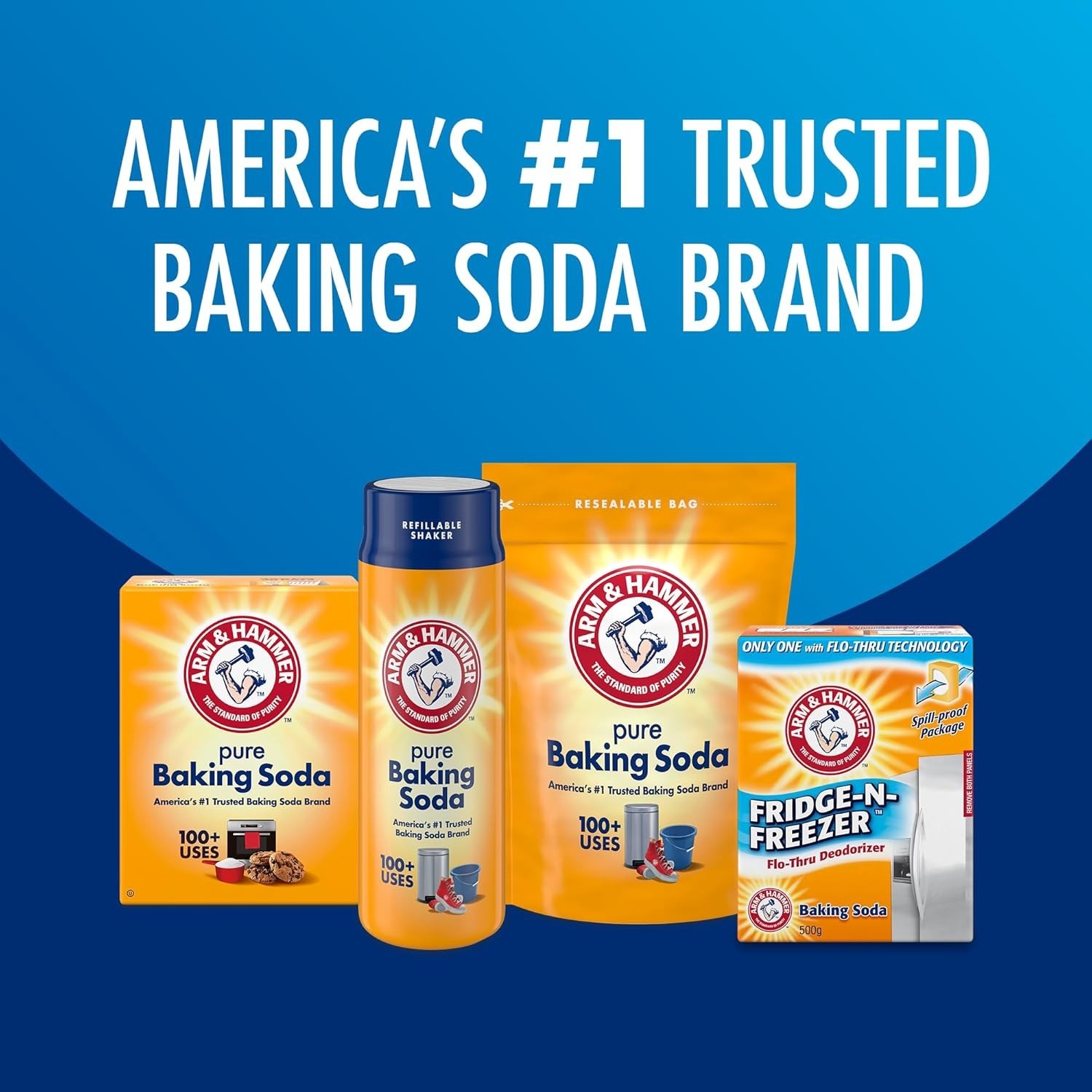 Baking Soda, Multi-Purpose 100% Pure Sodium Bicarbonate Powder for Cooking, B…