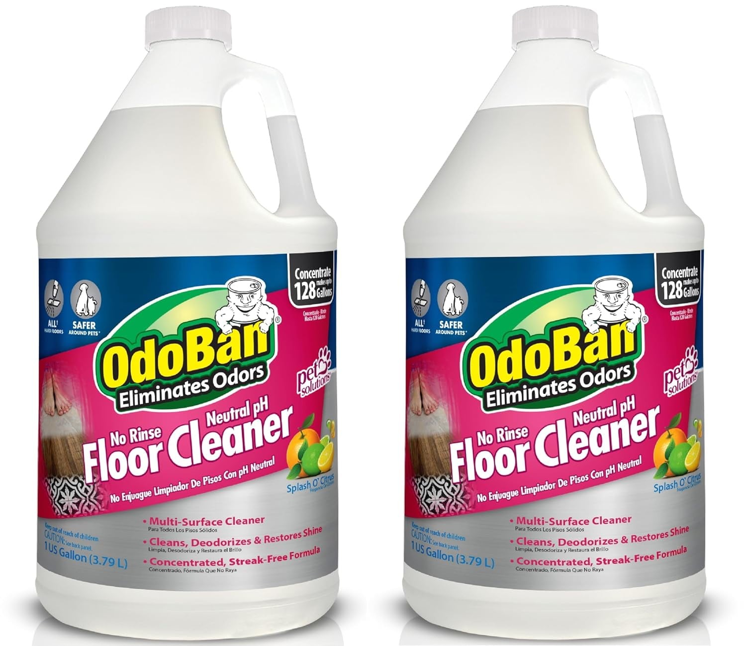 Pet Solutions NoRinse Neutral pH Floor Cleaner Concentrate,Splash O’Citrus Scent