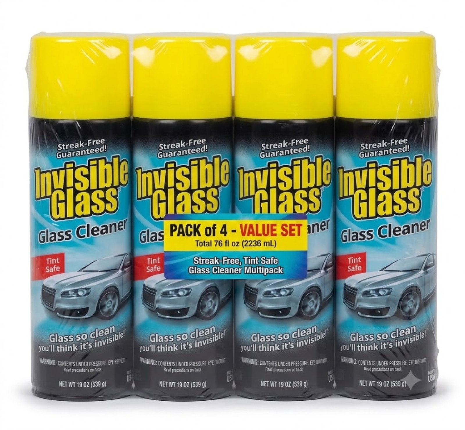 Stoner Invisible Glass Automotive Glass Cleaner, 19 Oz (Pack of 4)