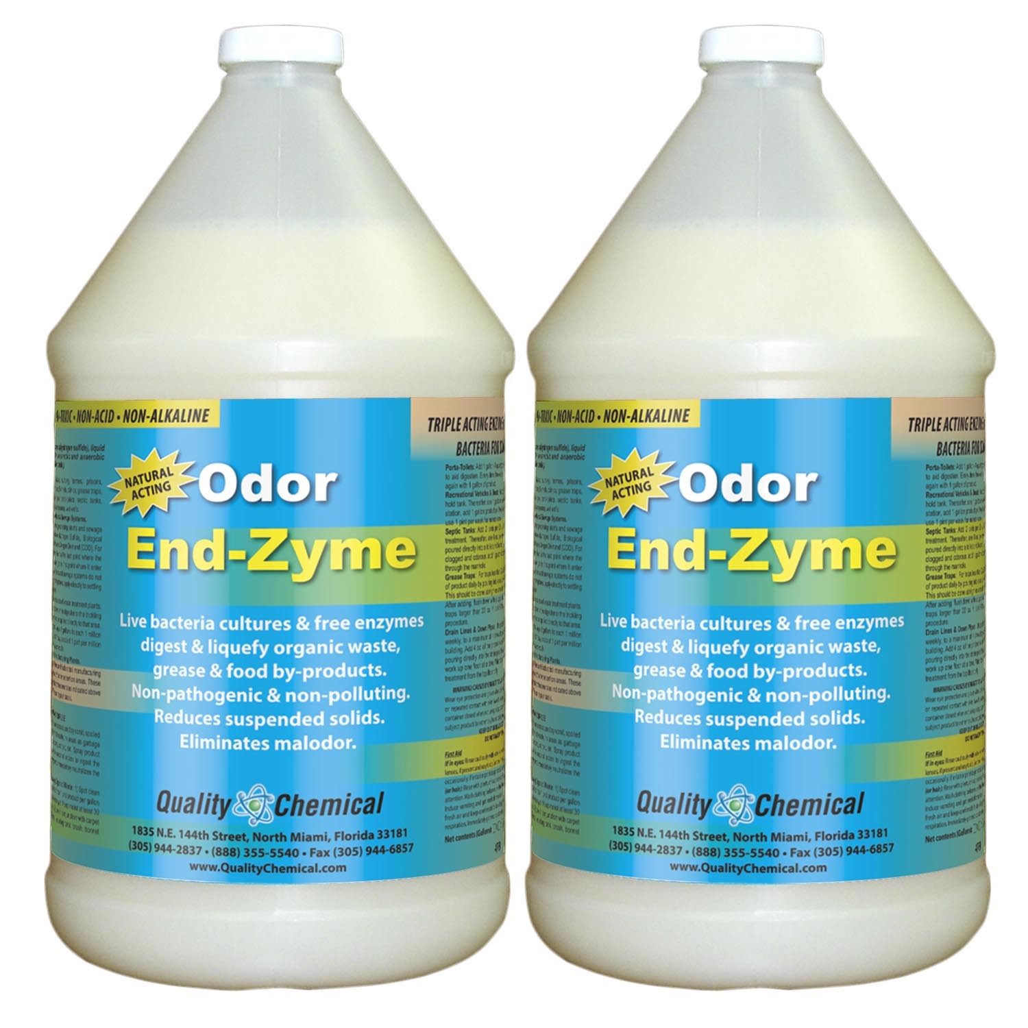 Odor End-Zyme BioStain & Odor Remover, Cleaner, Deodorizer – 2 gallon case