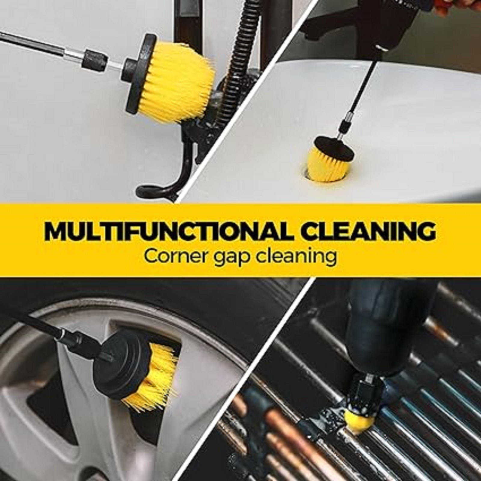 6-Pack Drill Brush Power Scrubber Kit for Grout, Tile, Floor, Shower & Kitchen