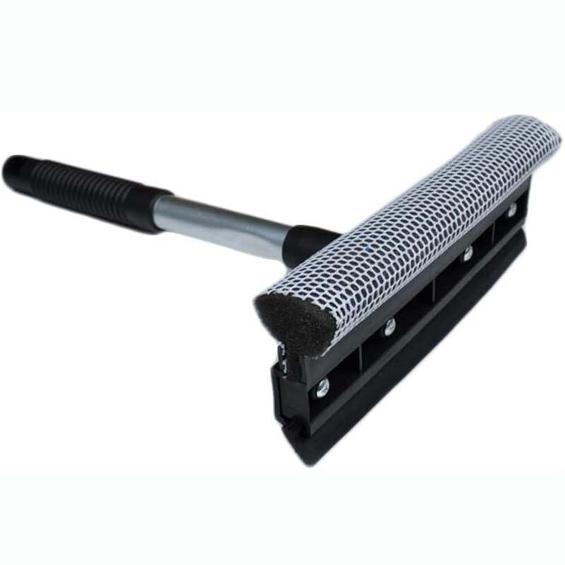2xHandle Car Window Brush Windshield Squeegee Scraper Wiper Cleaner Dual Surface