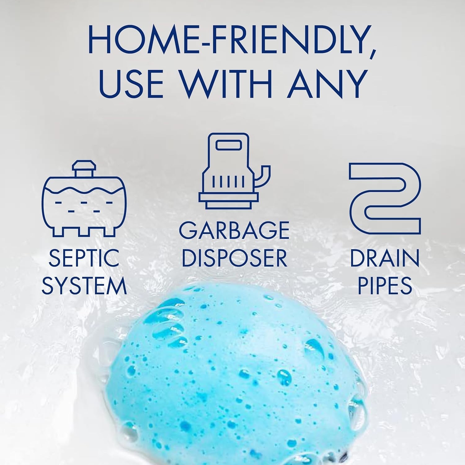 Lemon Scent Garbage Disposer Spray – 6 Biodegradable Foam Pack, Removes Buildup