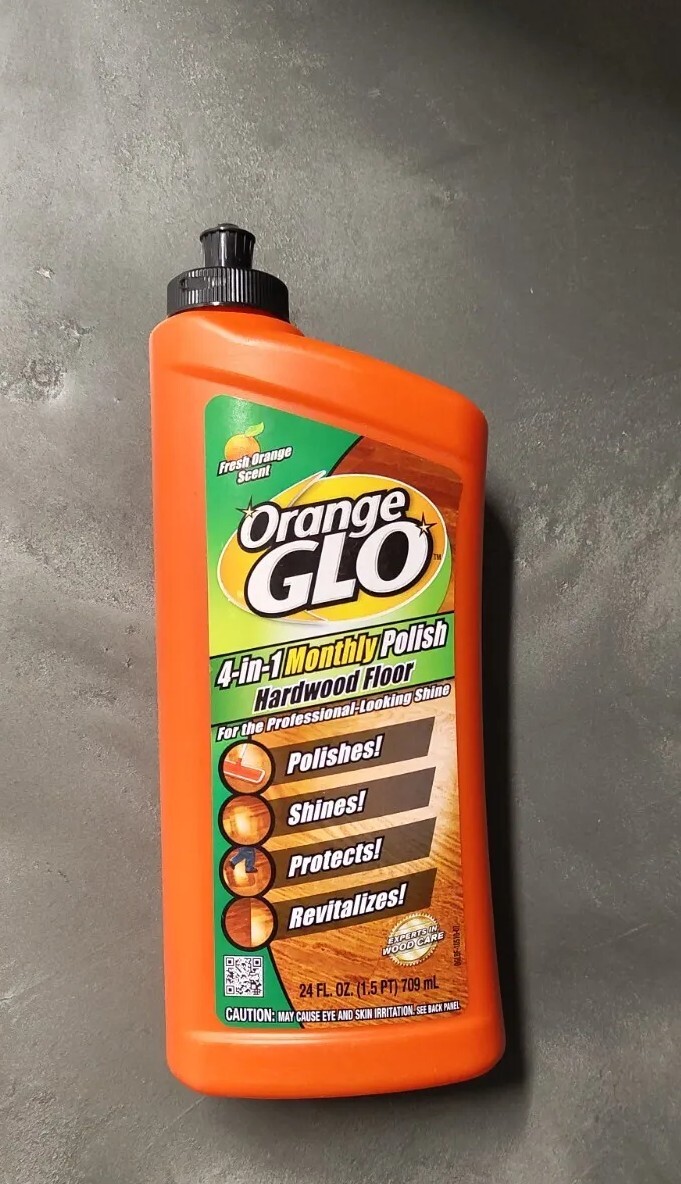 Orange Glo Fresh Orange Scent 4-in-1 Monthly Polish Hardwood Floor, 24 Fl. Oz.