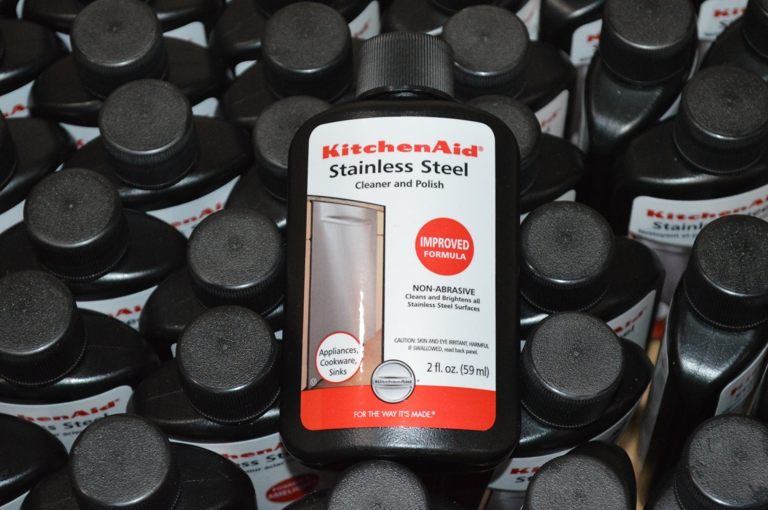 Case of 96 Kitchen Aid Stainless Steel Cleaner and Polish 2 oz. x 96