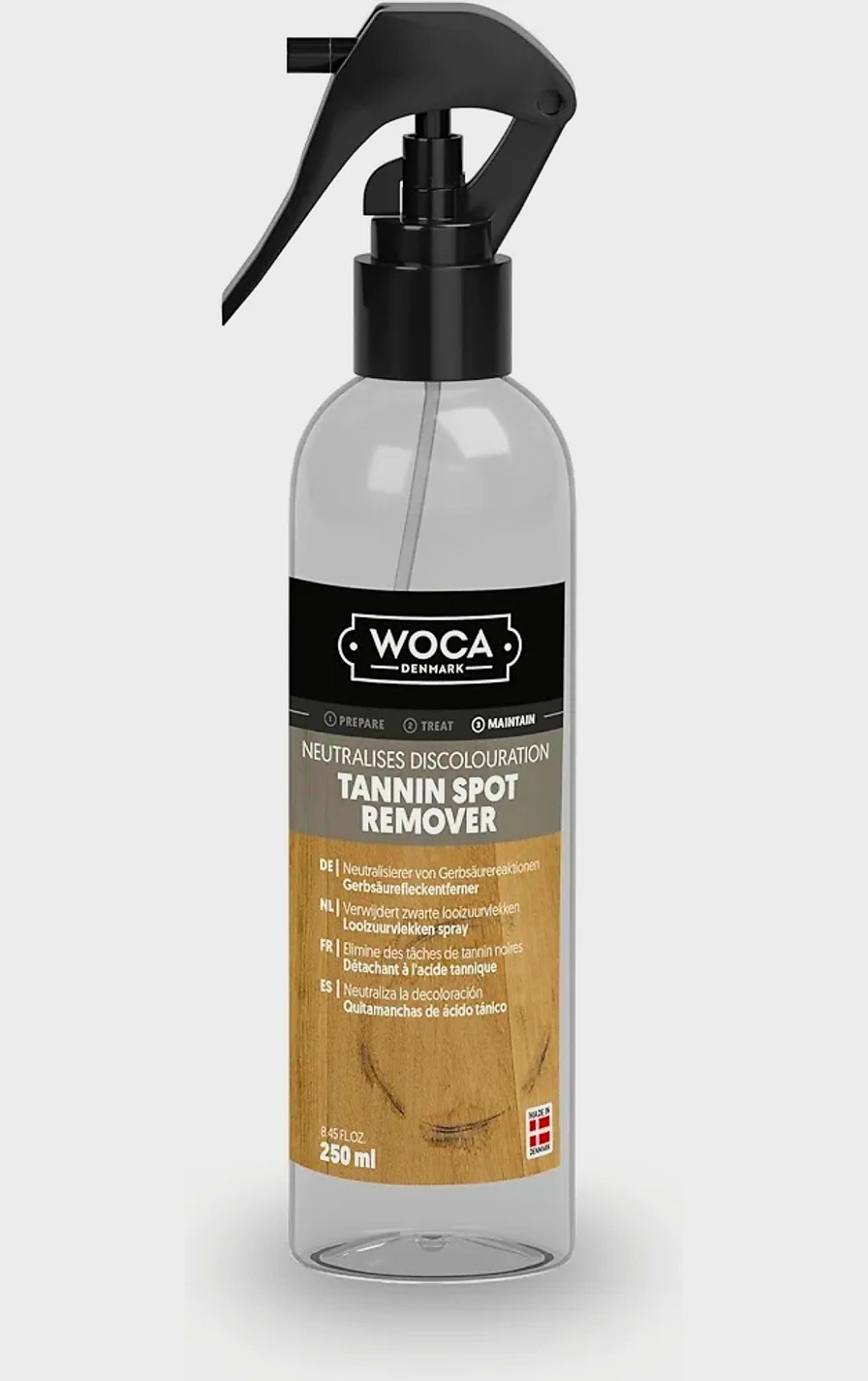 WOCA Denmark Tannin Spot Remover 250ml Removes Black Water Rings & Oak Stains
