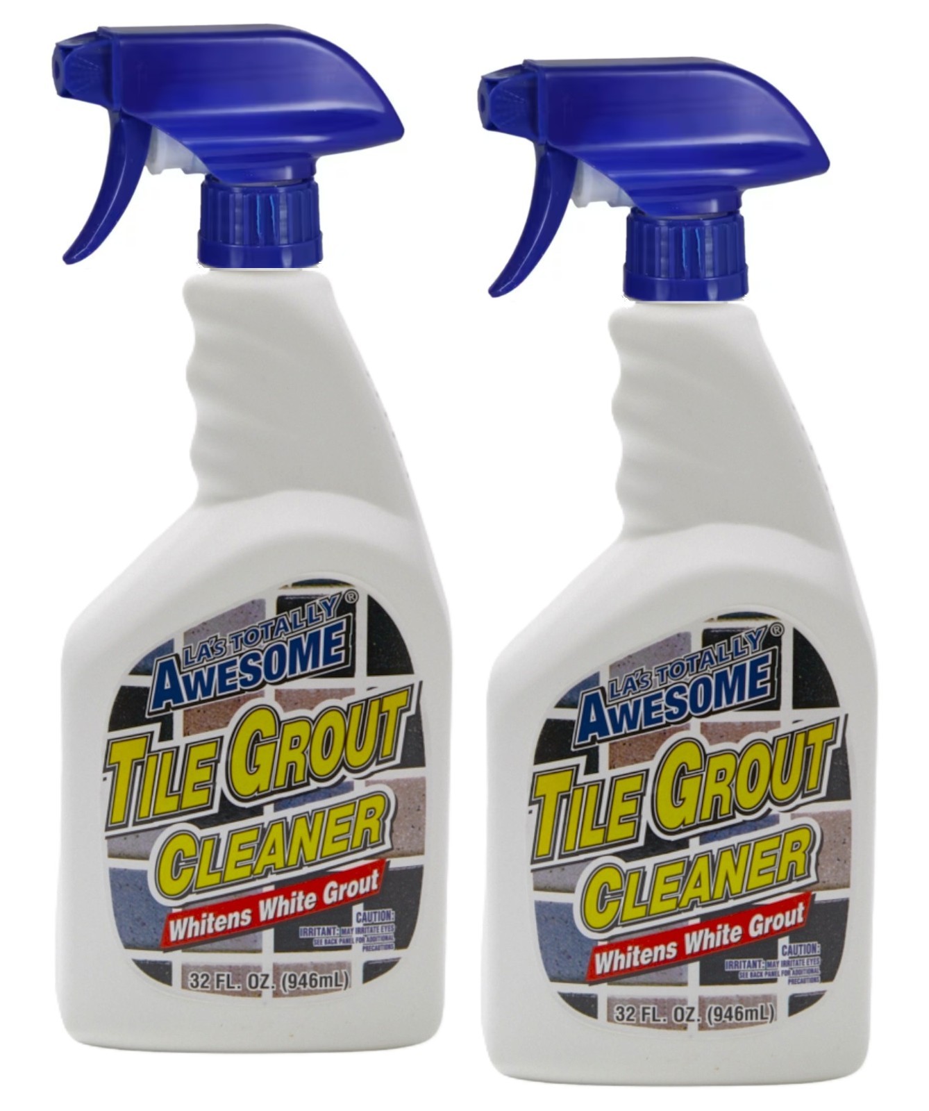 2 PACK- LA’s Totally Awesome Tile Grout Cleaner, Whitens White Grout! (32 Fl Oz)