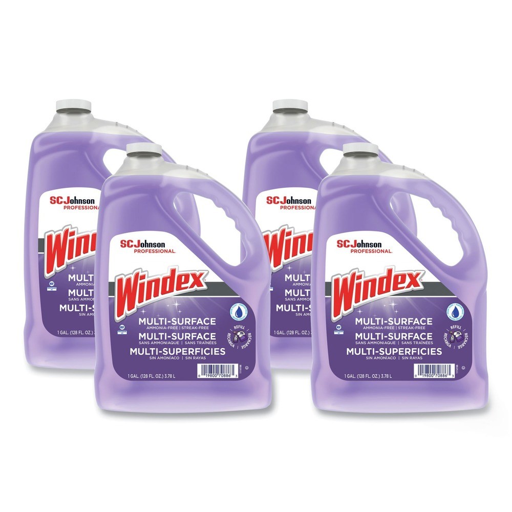 Windex 697262 Non-Ammoniated Multi Surface Cleaner – Pleasant Scent (4/CT) New