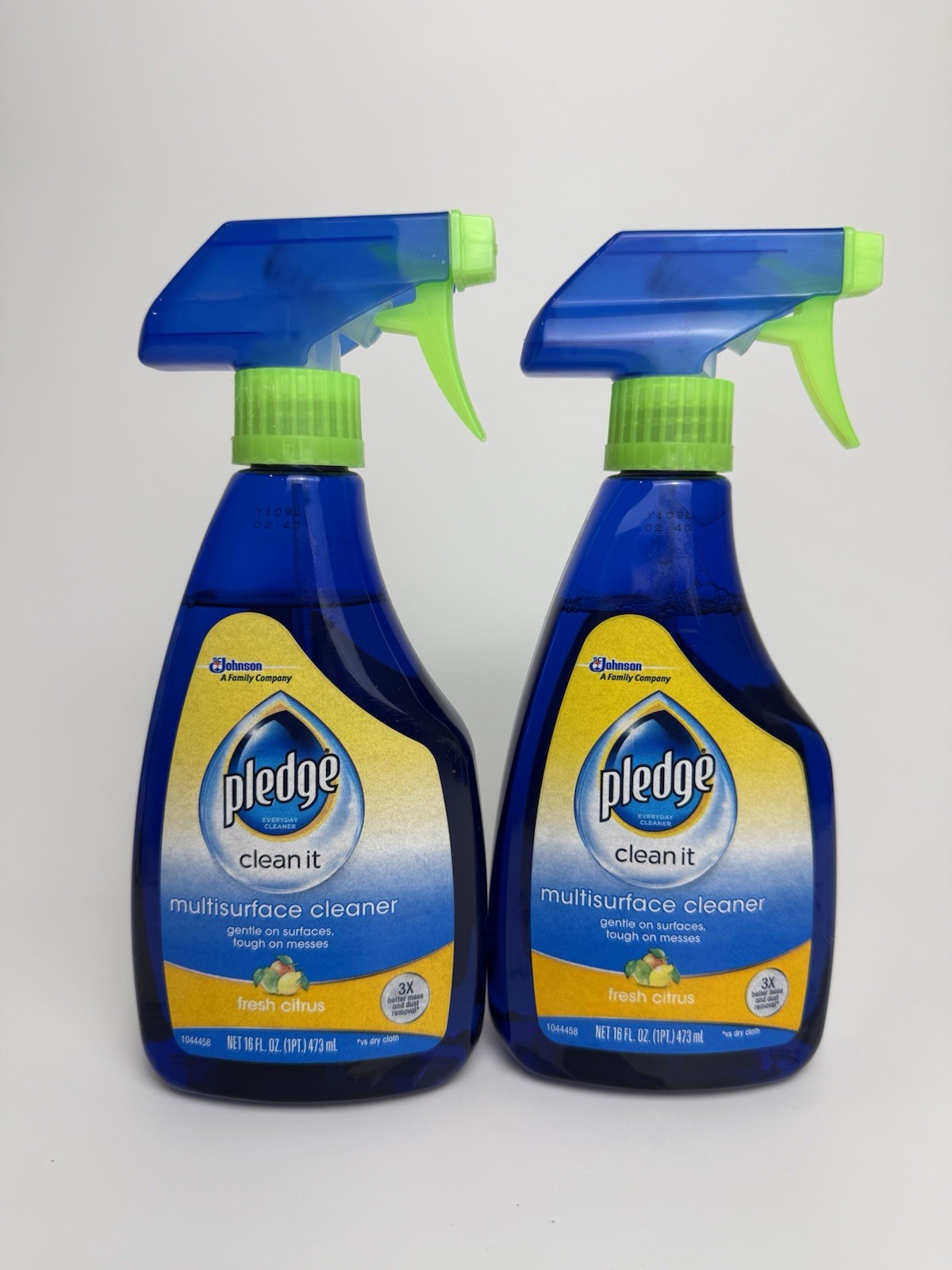 2x PLEDGE CLEAN IT Multisurface Cleaner Spray Fresh Citrus 16 Oz