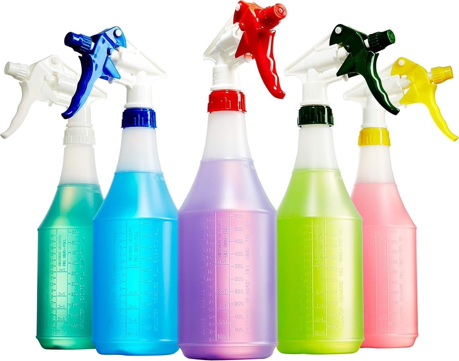 Heavy Duty Industrial Sprayer 10 Pack 24 Ounce Bottles with Low Fatigue Trigger