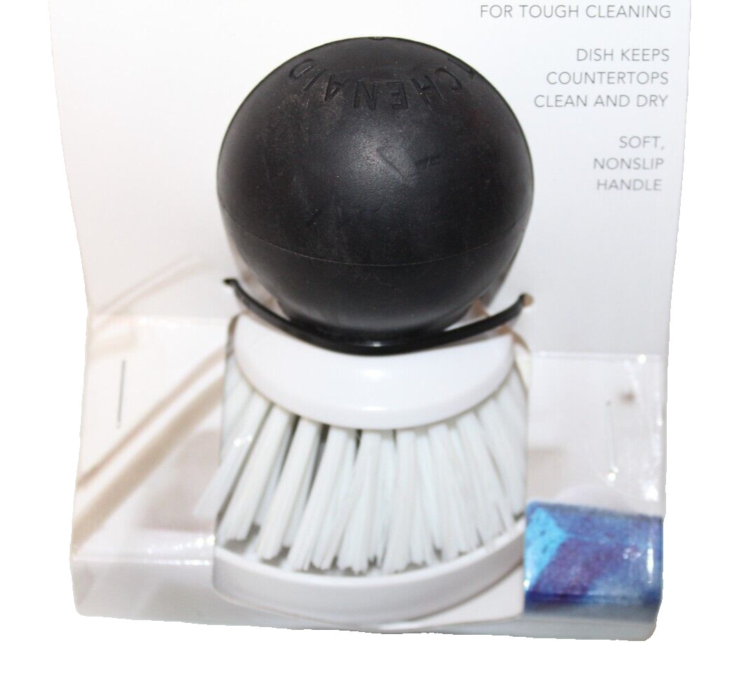 Kitchen Aid Palm Brush With Dish 2 Piece Black Dishwasher Safe Wash