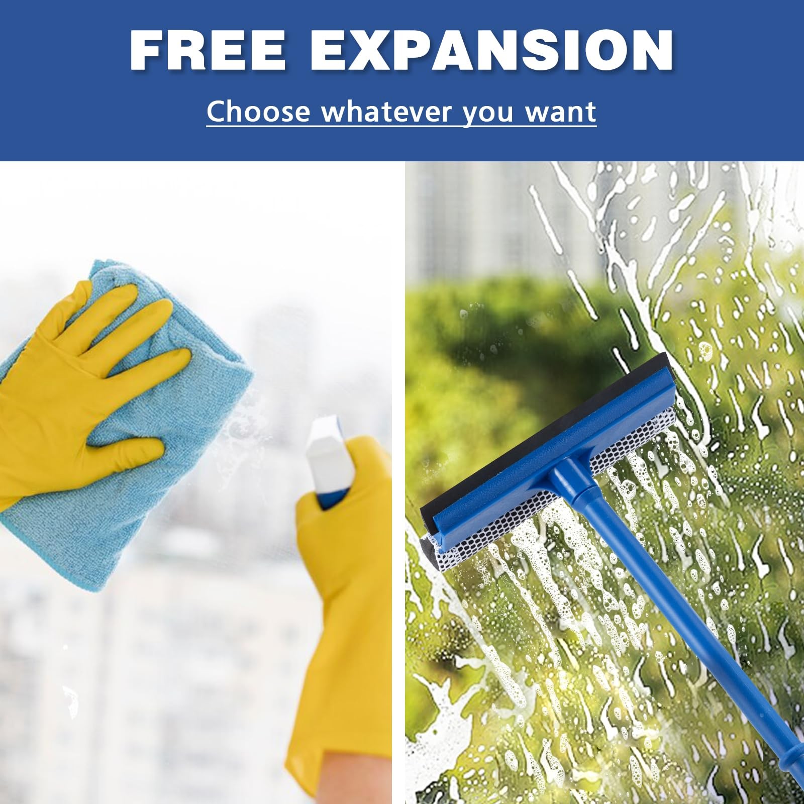 Window Squeegee Window Cleaner for Gas Station Glass Shower Window Door Cleaning