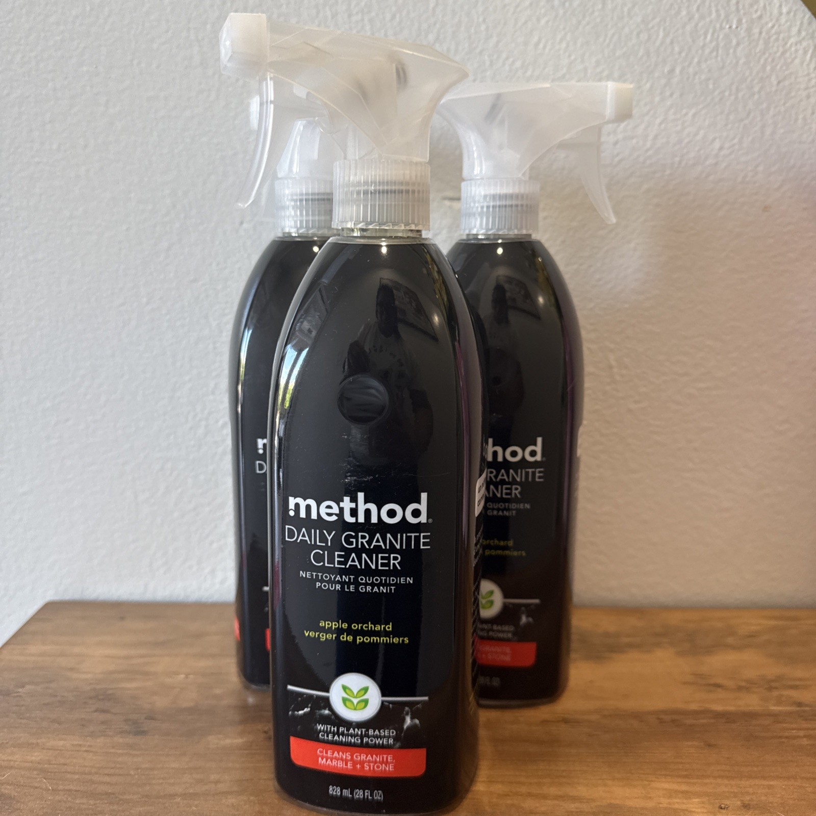 Method 3 Packs Included Daily Granite Cleaner Spray, Apple Orchard, 28 Ounce ea.