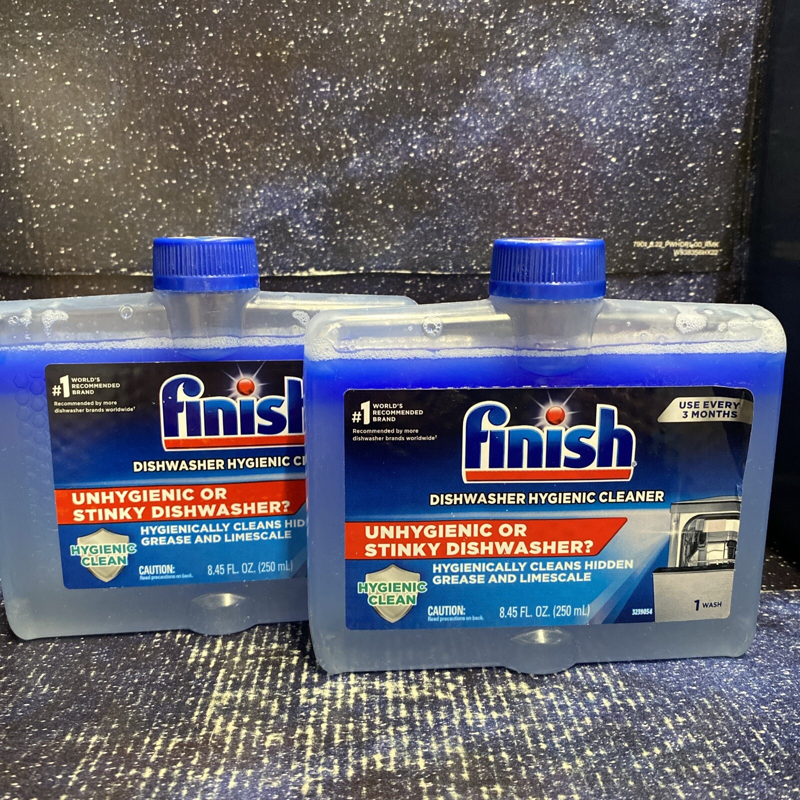 2 X Finish Dual Action Dishwasher Cleaner Fight Grease Limescale Fresh 8.45oz
