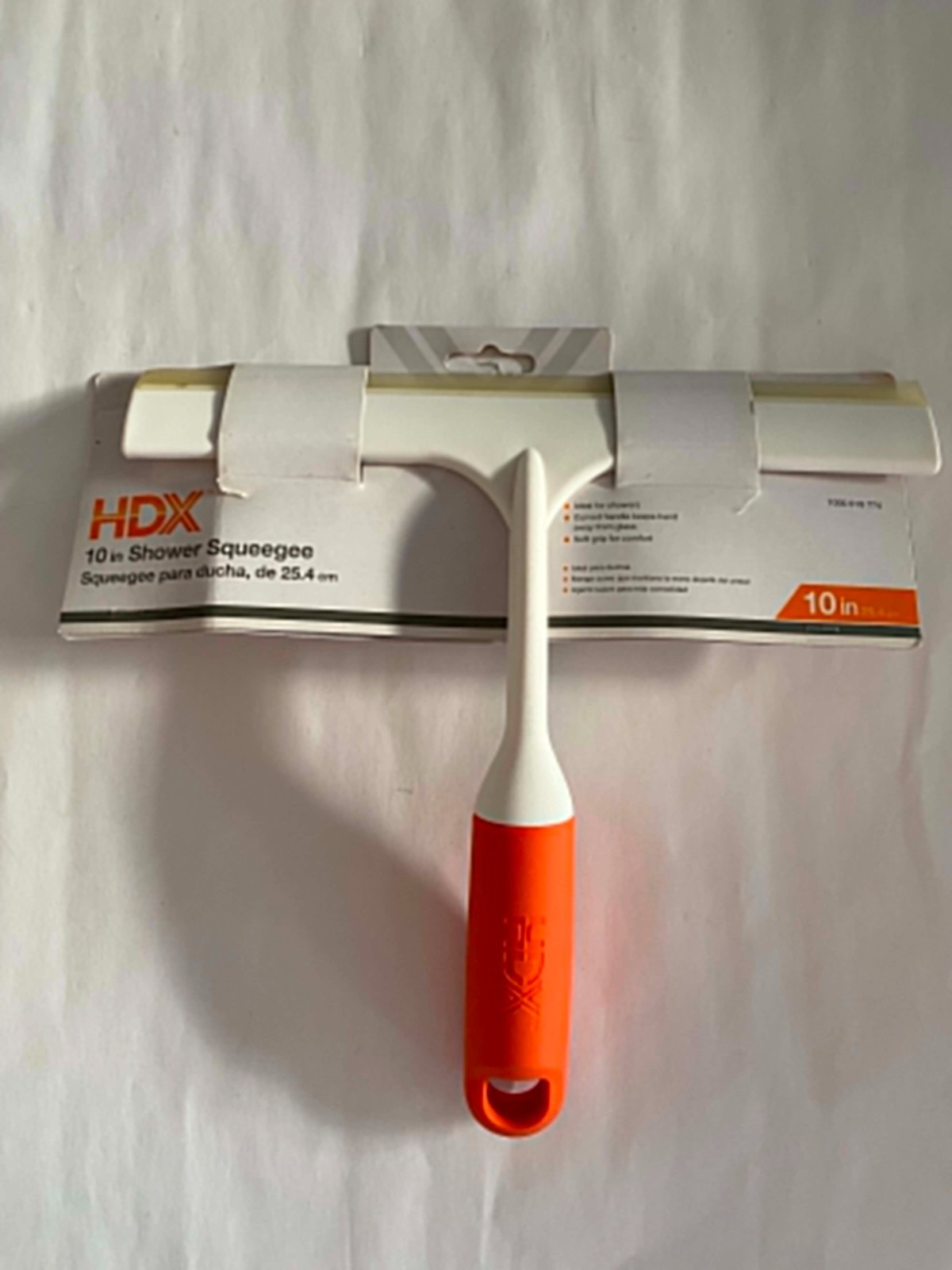 HDX 10 In Shower Squeegee – 1000019774 Soft Grip Curved Handle showers home NEW