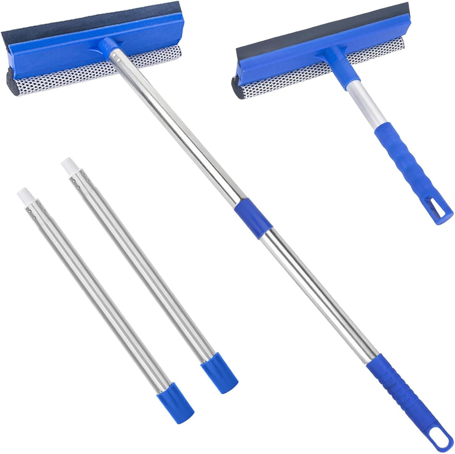 Shower Squeegee for Glass Door, 10” Rubber Water Wiper, 2 Pack