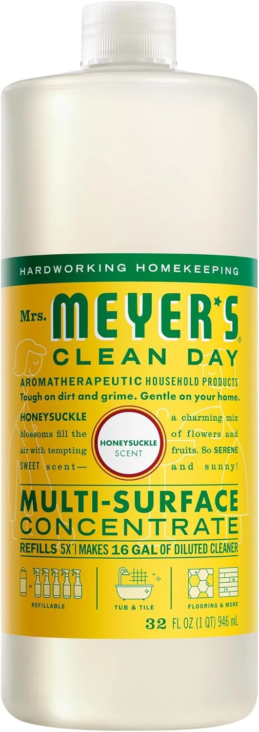 MRS. MEYER’S CLEAN DAY Multi-Surface Everyday Concentrate, Honeysuckle Scent, 32