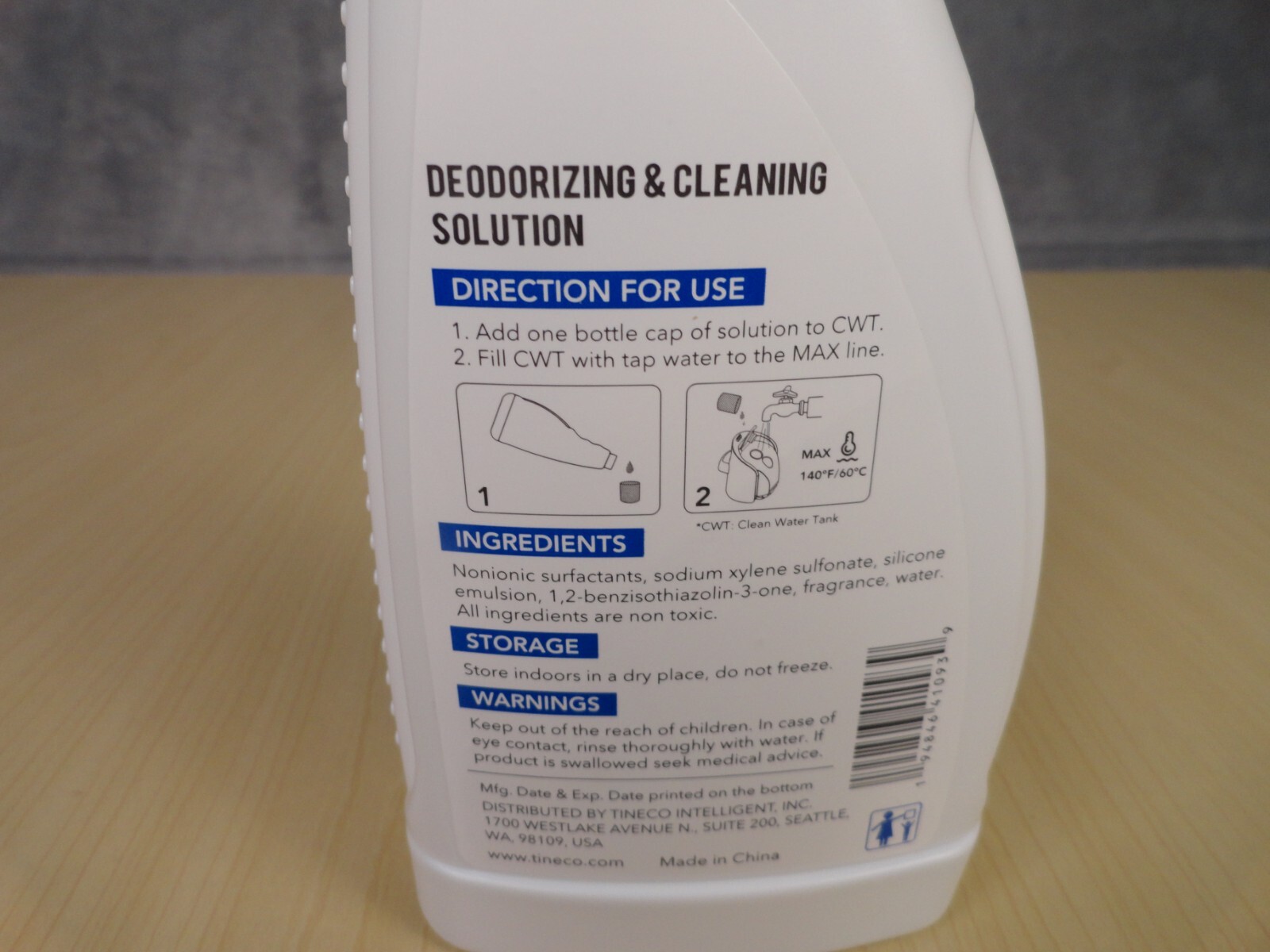 Tineco Deodorizing & Cleaning Solution 16.2 oz For Hard Floor Surfaces NEW Clean