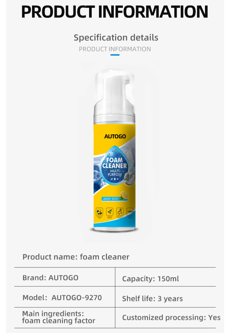 4-in-1 Multi-Enzyme Foam Cleaner, All-Purpose Spray 5oz with Sponge & Towel