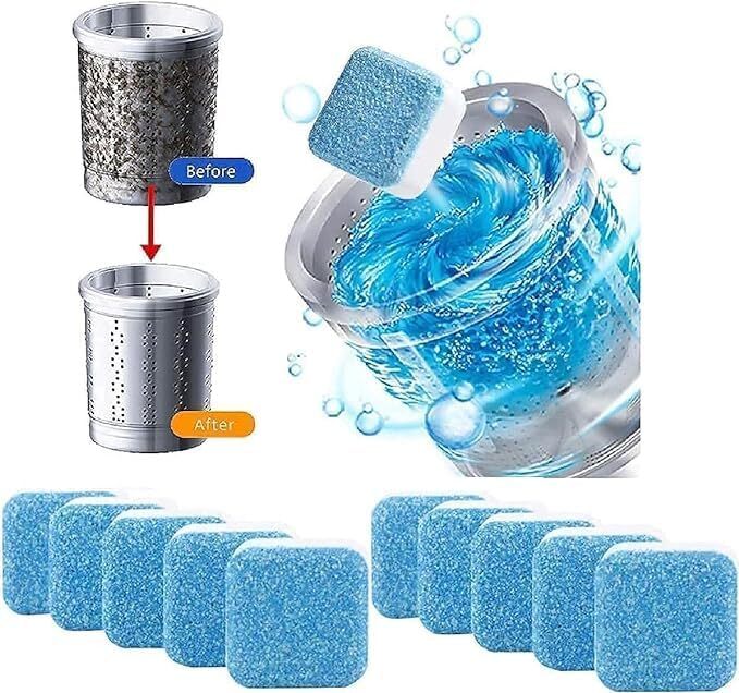 12/24/36 Pcs Washing Machine Cleaner Descaler Deep Solid Cleaning For HE Tablets