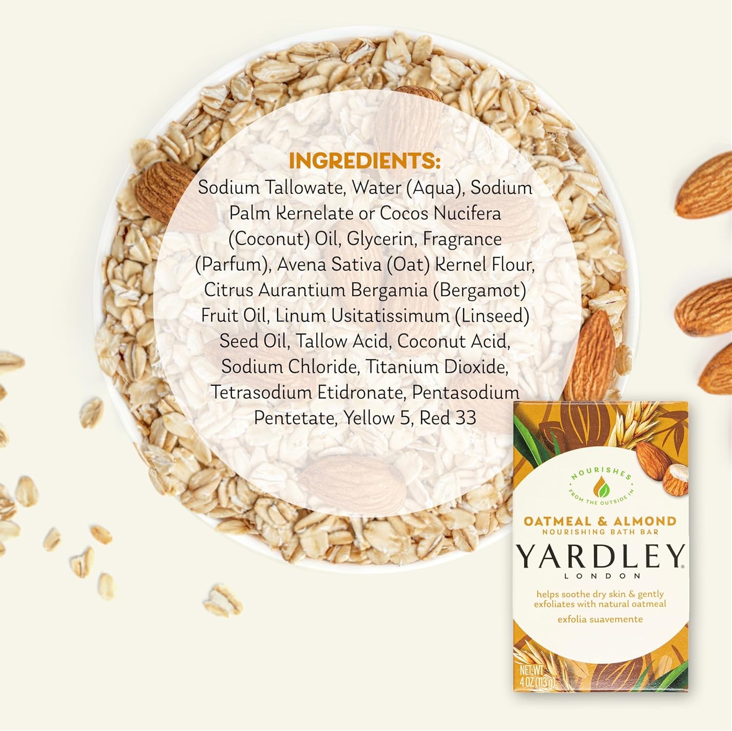London Oatmeal and Naturally Bath Bar, Almond (Pa of 2)