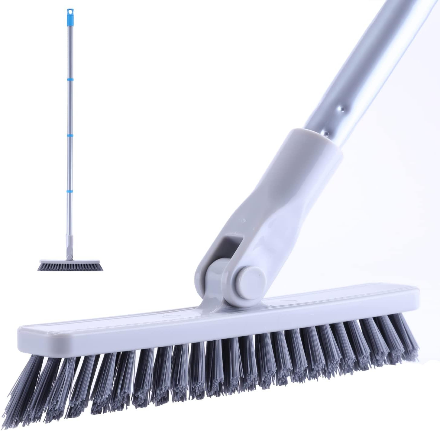 Grout Brush with Long Handle – Heavy Duty Grout Cleaner Brushes for Tile Floors,