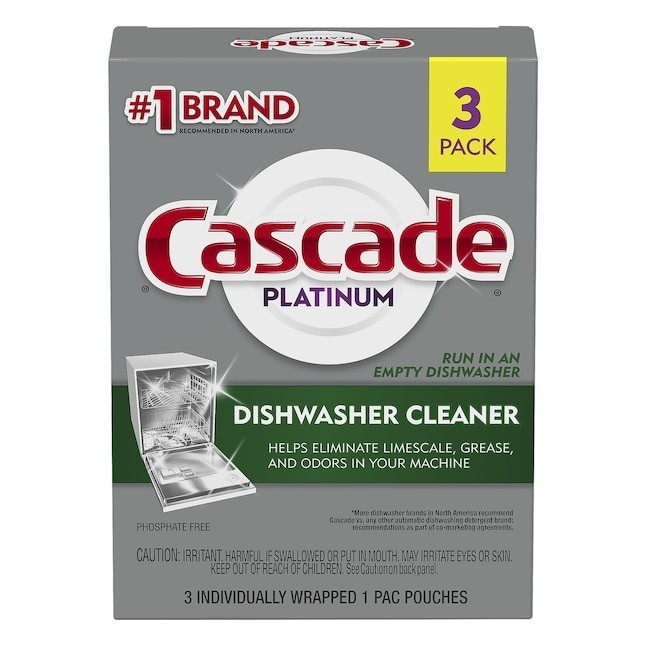 Cascade Platinum 3 Count Dishwasher Cleaner Liquid 3 -Pack