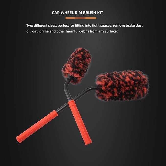 Eco-Friendly 2Pcs Synthetic Wool Wheel Brushes – Durable & Reusable Design