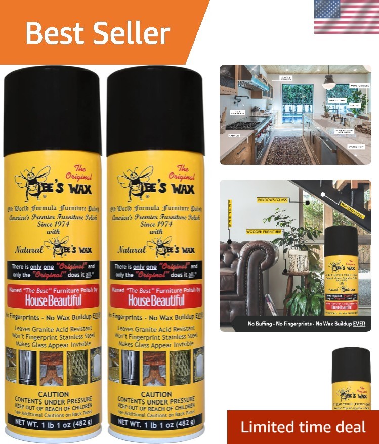 Effortless 2 Pack Old World Furniture Polish – 17 Oz, Protects Glass & Wood