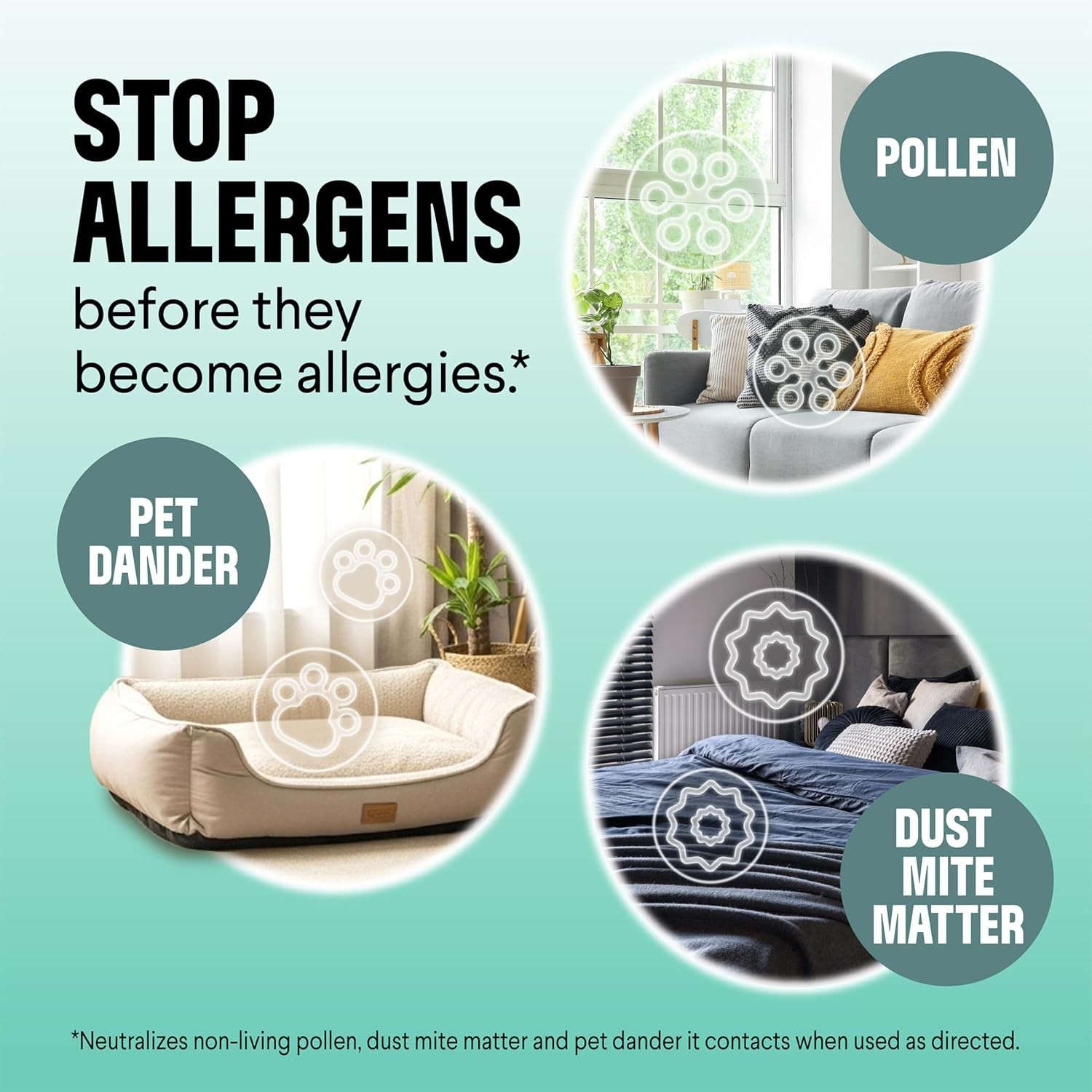 PURE Allergen Neutralizer Fabric and Carpet Spray, Clean Breeze, 26 Fluid Ounces
