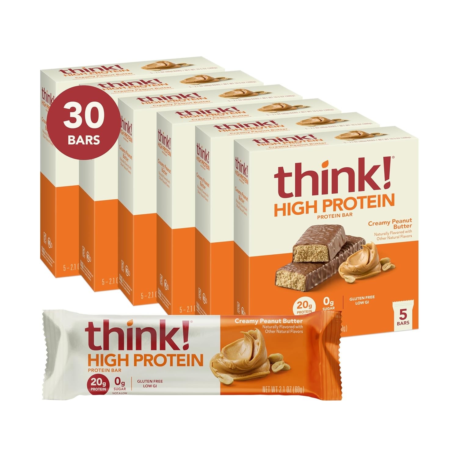 think! Protein Bars, High Protein Snacks, Gluten Free, Kosher Friendly, Creamy