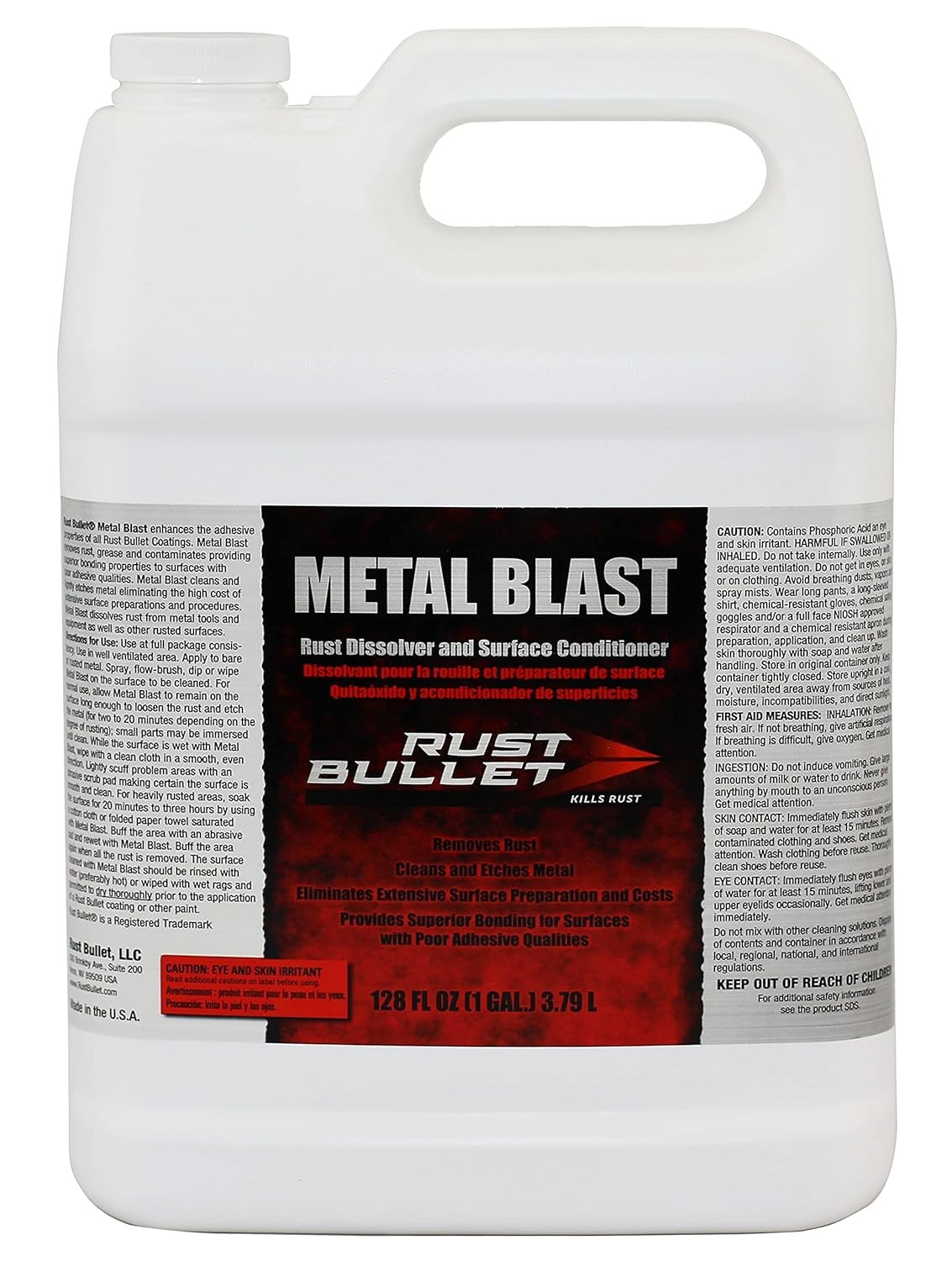 Rust Remover Metal Prep Cleaner 1 Gallon Metal Blast Conversion Coating Solution