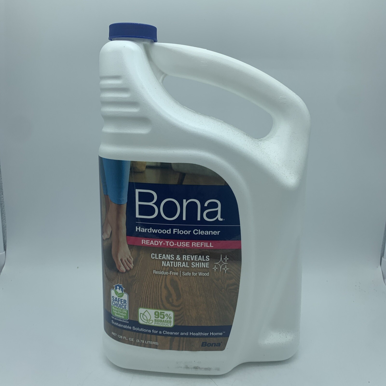 Bona Hardwood Floor Cleaner Refill, 128 Fl Oz (Pack of 1), Clear