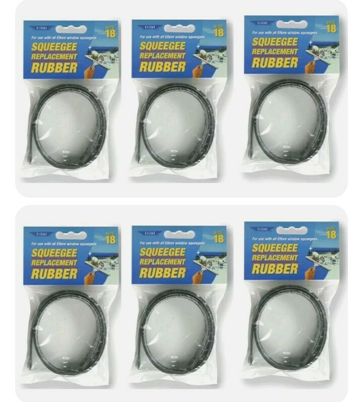 6 pack Ettore 18 in. W Neoprene Squeegee Replacement Rubber