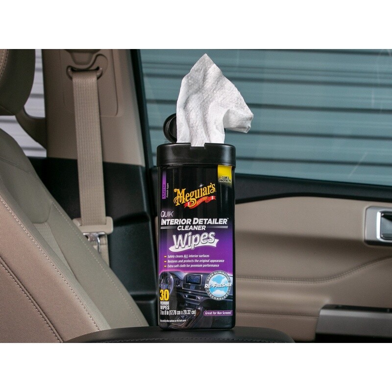 Interior Cleaner Wipes 30 Non-Linting Auto Detailer Surface Clean 4 Pack New