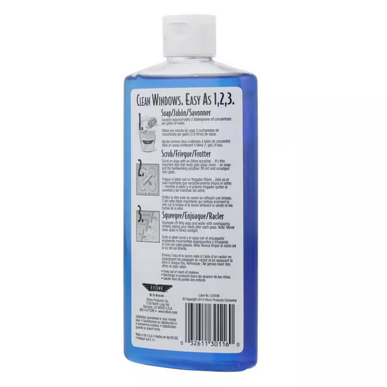 16 oz Squeegee Off Window Cleaning Soap – Streak-Free Glass Cleaner