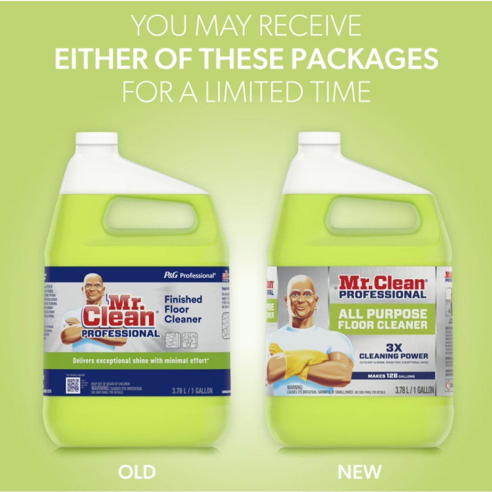 Mr. Clean Finished Floor Cleaner Lemon Scent, 1Gal For Ceramic, Vinyl Tile