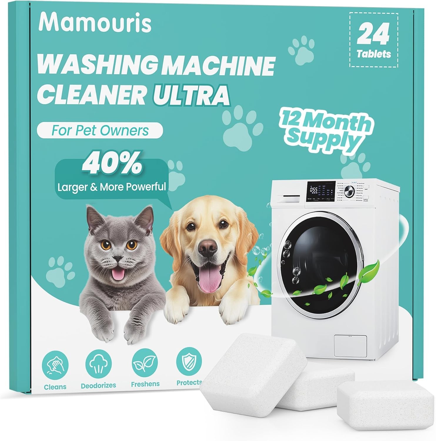 Uproot Clean Washing Machine Cleaner Tablets – 24 Pack for a 12 Month Supply.