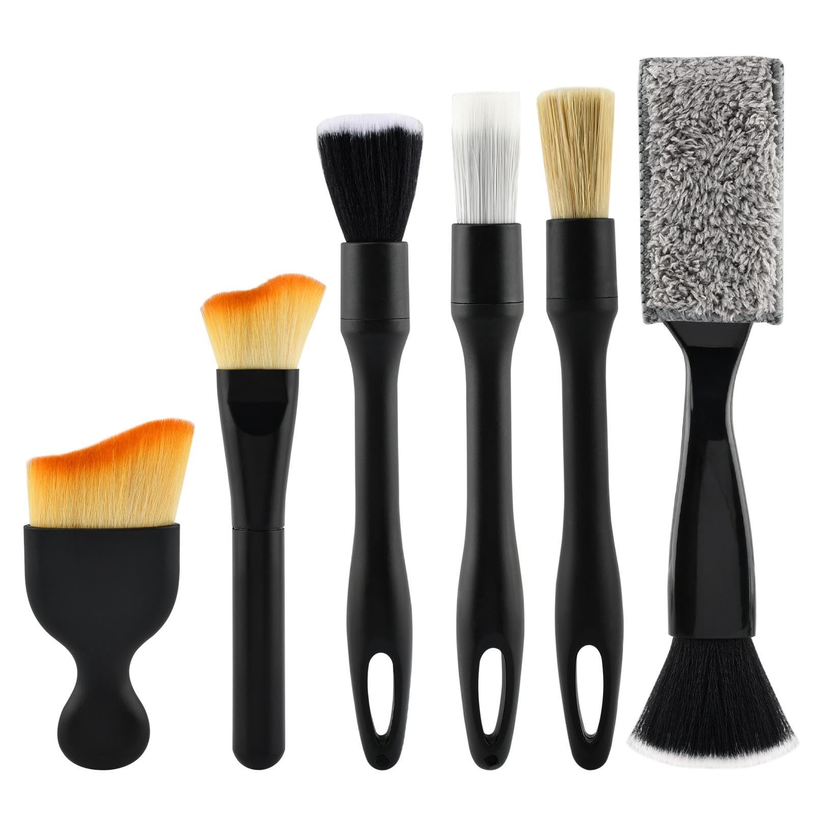 6 Pcs Car Detailing Brush Kit Automotive Interior Exterior Detailing Kit