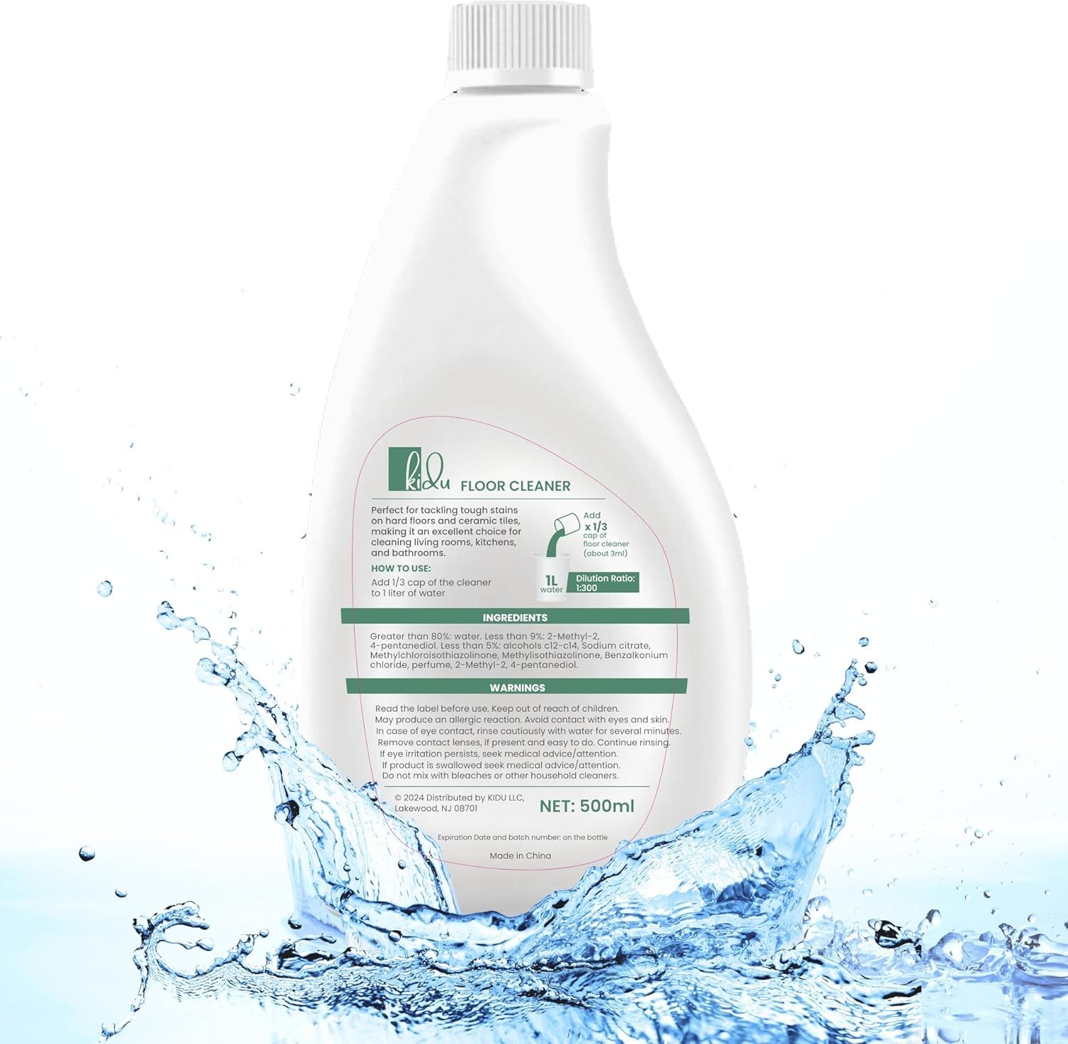 Streak-Free 500ml Floor Cleaning Solution with Pleasant Scent for Home Use