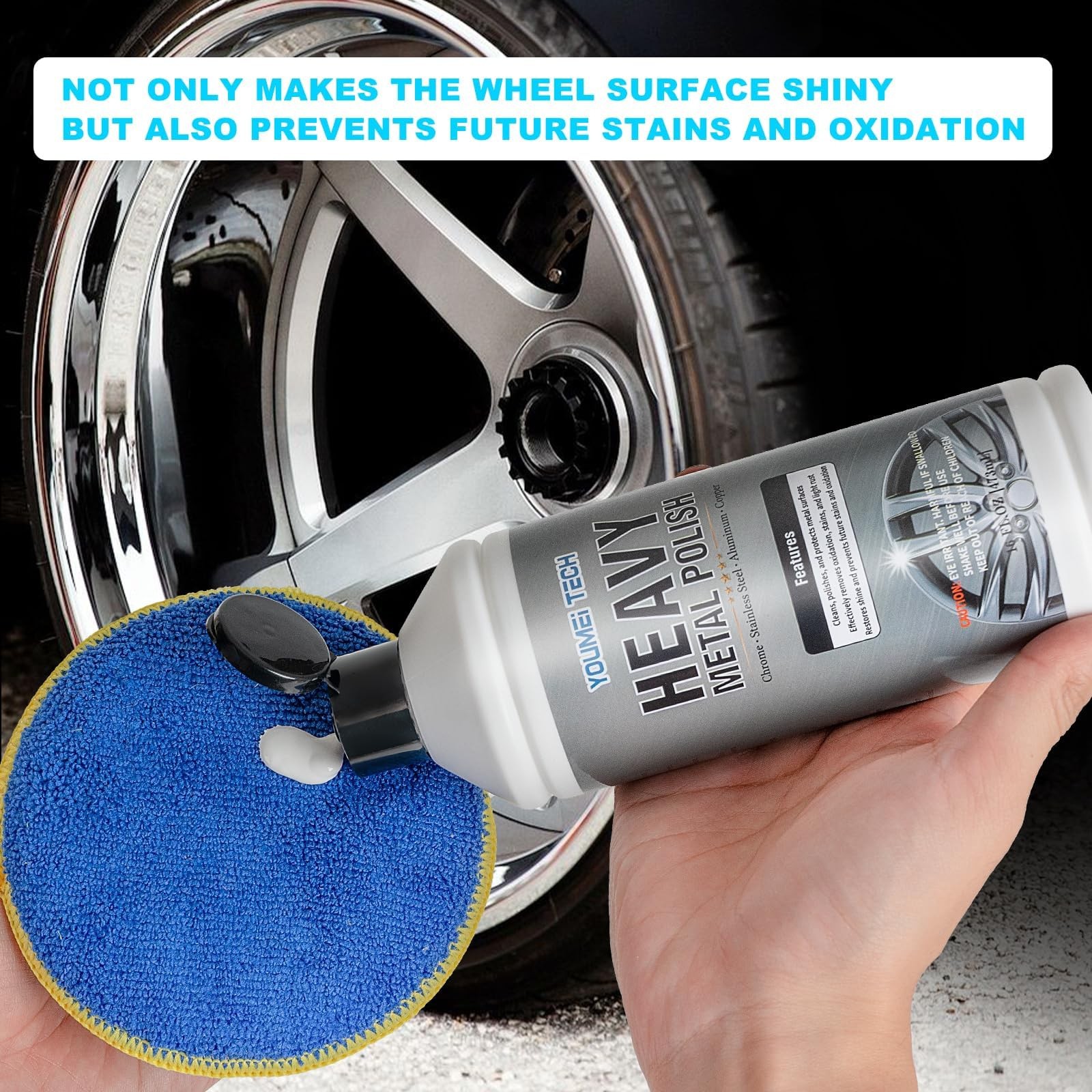 Metal Polish (16oz) & Chrome & Aluminum & Stainless Steel Polish, Multi Purpo…