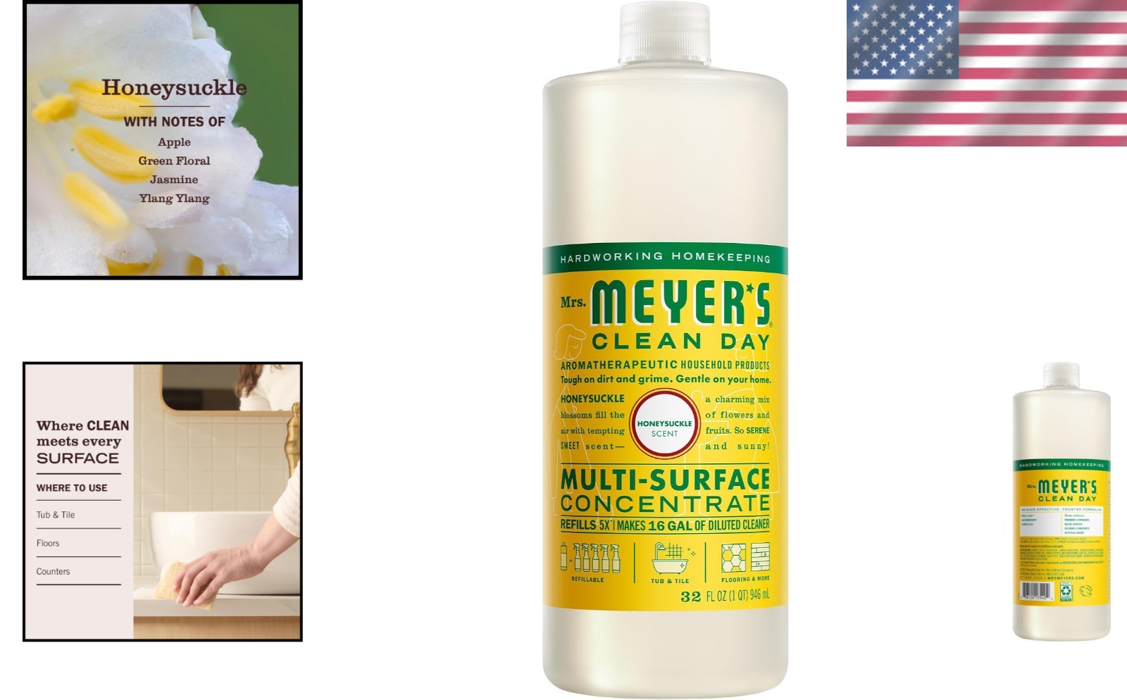All-Purpose 32 oz Multi-Surface Cleaner by Mrs. Meyer’s with Honeysuckle Essence